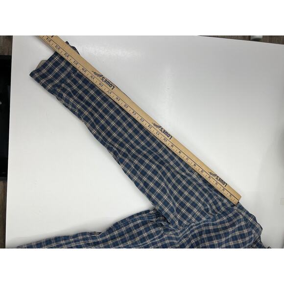 Mens Woolrich Shirt Size Unknown Blue Plaid Long Sleeve Button Up - Picture 9 of 11